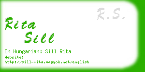 rita sill business card